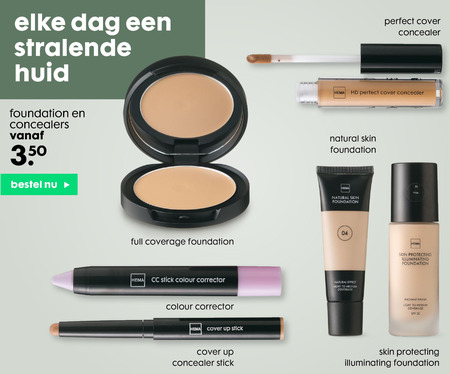 Hema huismerk   foundation, concealer folder aanbieding bij  Hema - details