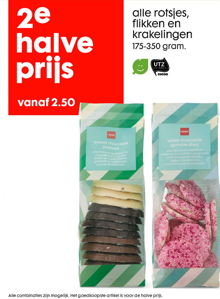 Hema huismerk   pindarotsjes, krakeling folder aanbieding bij  Hema - details