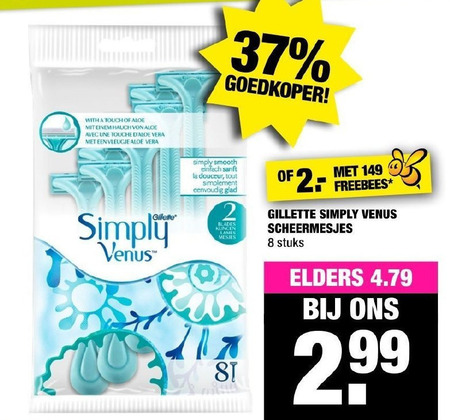 Gillette Venus   wegwerpscheermesjes folder aanbieding bij  Big Bazar - details