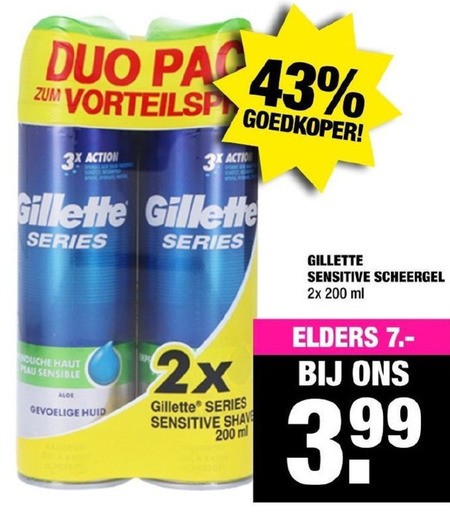 Gillette   scheergel folder aanbieding bij  Big Bazar - details