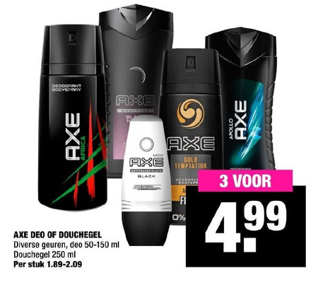 Axe   deodorant, douchegel folder aanbieding bij  Big Bazar - details