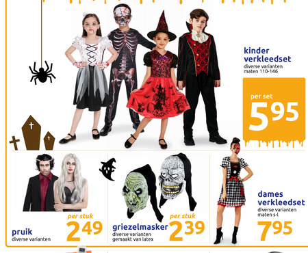 Likeur Integreren cilinder verkleedset, halloween folder aanbieding bij Action - details