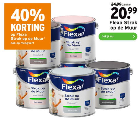 Flexa   mengverf, muurverf folder aanbieding bij  Gamma - details