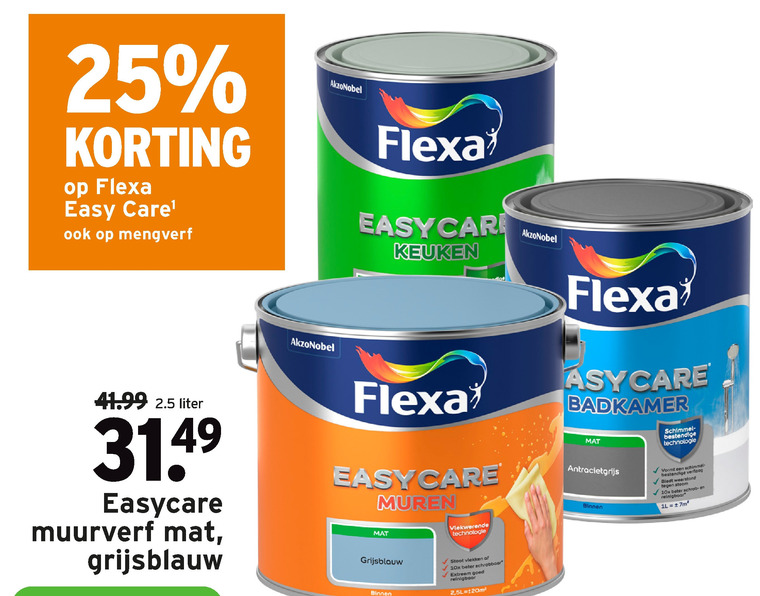 Flexa   mengverf, muurverf folder aanbieding bij  Gamma - details