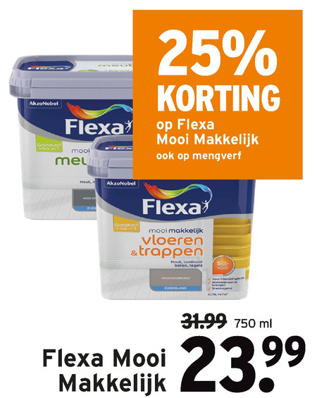 Flexa   mengverf, lak folder aanbieding bij  Gamma - details