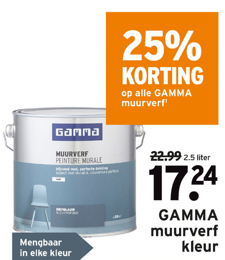 Gamma Huismerk   muurverf folder aanbieding bij  Gamma - details