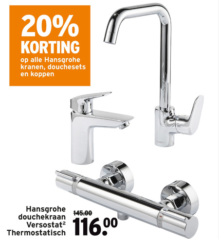 hansgrohe   kraan, doucheset folder aanbieding bij  Gamma - details