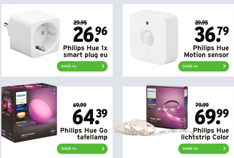 Philips   smart ledlamp folder aanbieding bij  Gamma - details