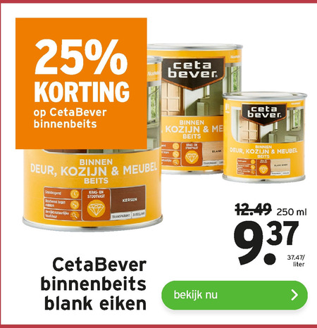 Cetabever   beits folder aanbieding bij  Gamma - details