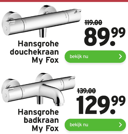 hansgrohe   douchekraan, badmengkraan folder aanbieding bij  Gamma - details