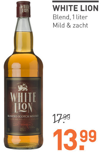 White Lion   whisky folder aanbieding bij  Gall & Gall - details