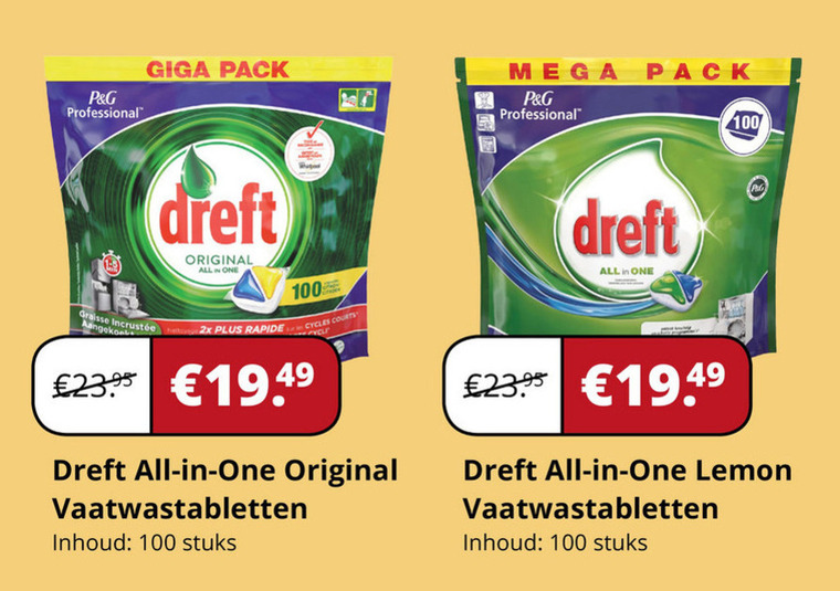 Dreft   vaatwasmiddel folder aanbieding bij  Voordeeldrogisterij.nl - details