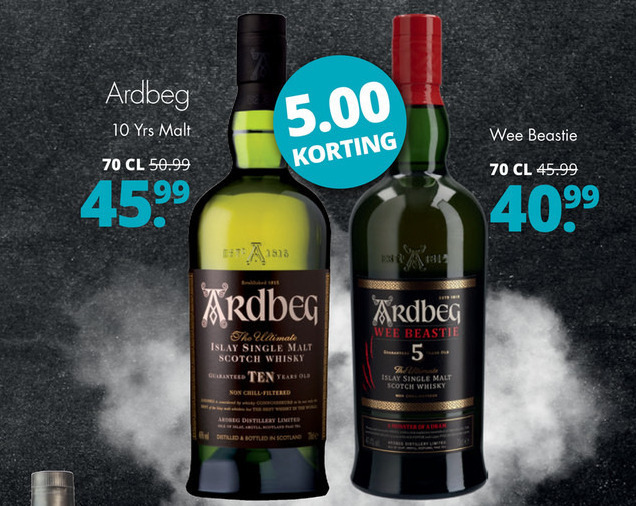 Ardbeg   whisky folder aanbieding bij  Mitra - details