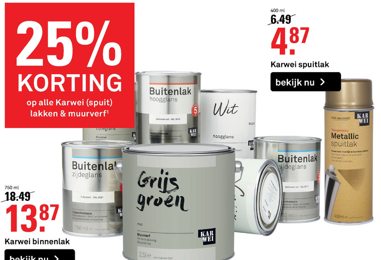 Karwei Huismerk   muurverf, lak folder aanbieding bij  Karwei - details