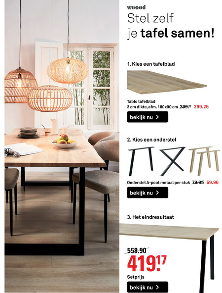 Woood   eetkamertafel folder aanbieding bij  Karwei - details