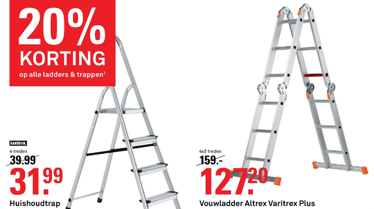 Alle merken   ladder, vouwladder folder aanbieding bij  Karwei - details