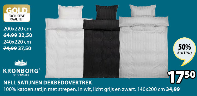 Kronborg   dekbedovertrek folder aanbieding bij  Jysk - details