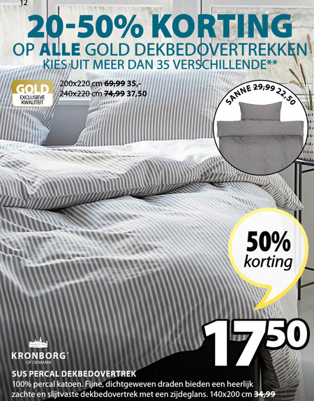 Kronborg   dekbedovertrek folder aanbieding bij  Jysk - details