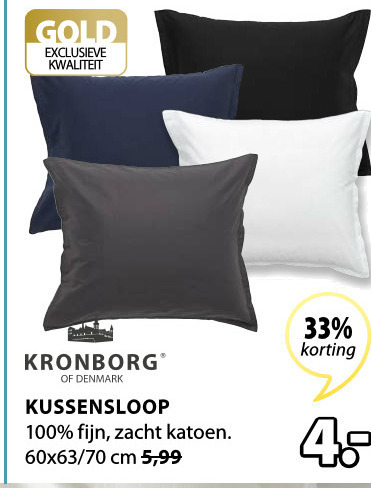 Kronborg   kussensloop folder aanbieding bij  Jysk - details