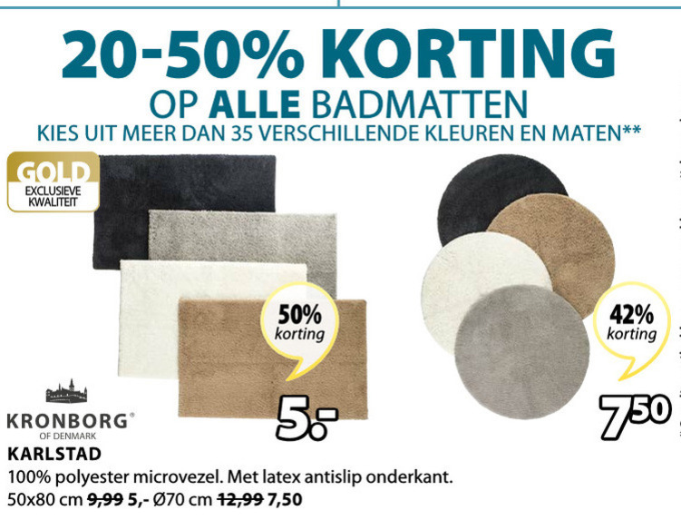 Kronborg   badmat folder aanbieding bij  Jysk - details