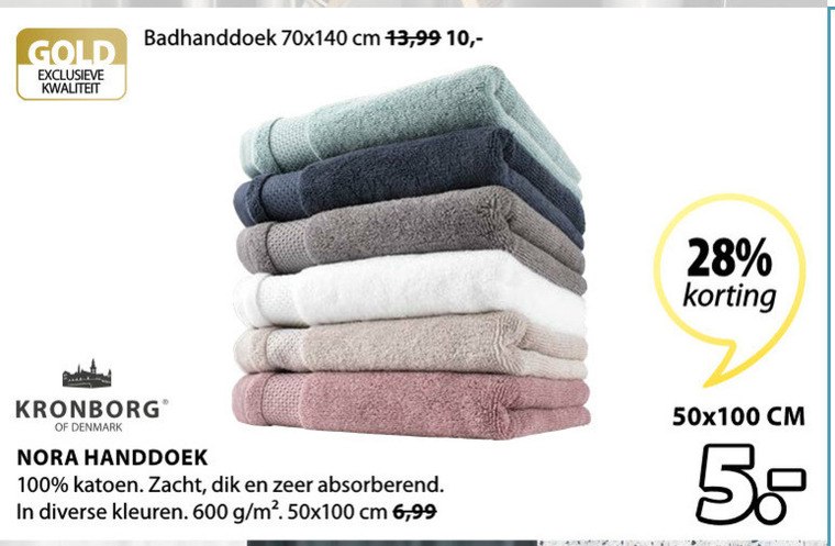 Kronborg   handdoek folder aanbieding bij  Jysk - details