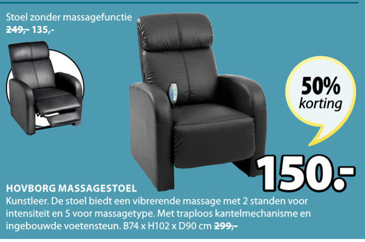 Boost Verslaafde Slank massagestoel folder aanbieding bij Jysk - details