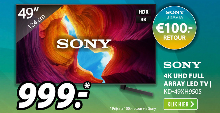 Sony   4k ultrahd televisies folder aanbieding bij  Expert - details