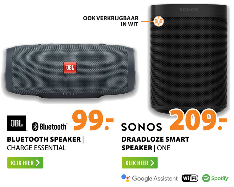 JBL   media streamer, portable speakerset folder aanbieding bij  Expert - details