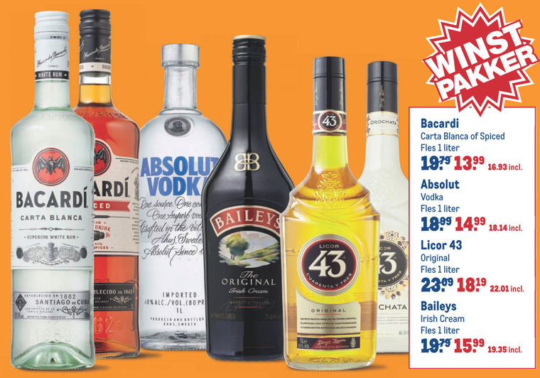 Licor 43   rum, wodka folder aanbieding bij  Makro - details