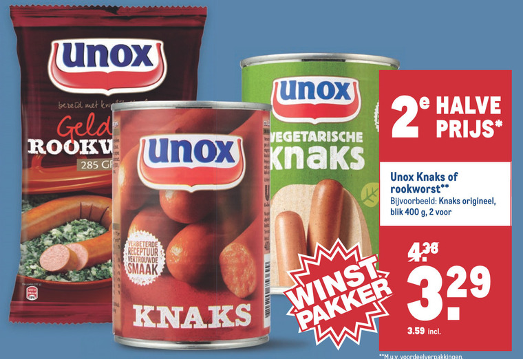 Unox   rookworst, knakworst folder aanbieding bij  Makro - details