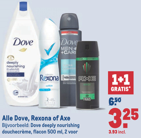 Axe   deodorant, douchegel folder aanbieding bij  Makro - details