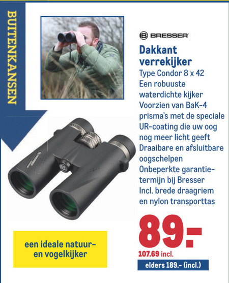 Bresser   verrekijker folder aanbieding bij  Makro - details