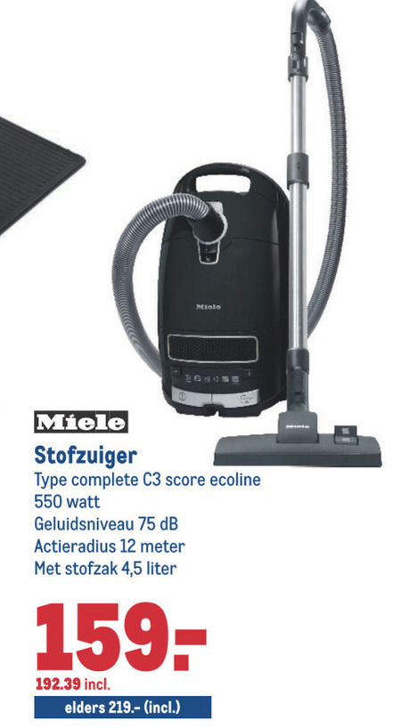 Miele   stofzuiger folder aanbieding bij  Makro - details