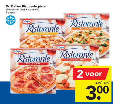 Dr Oetker   diepvriespizza folder aanbieding bij  Deen - details