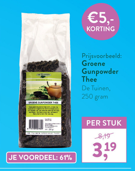 De Tuinen Huismerk   thee folder aanbieding bij  Holland & Barrett - details