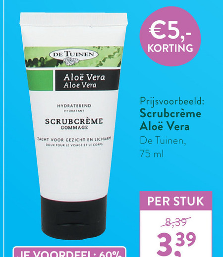 De Tuinen Huismerk   scrubcreme folder aanbieding bij  Holland & Barrett - details