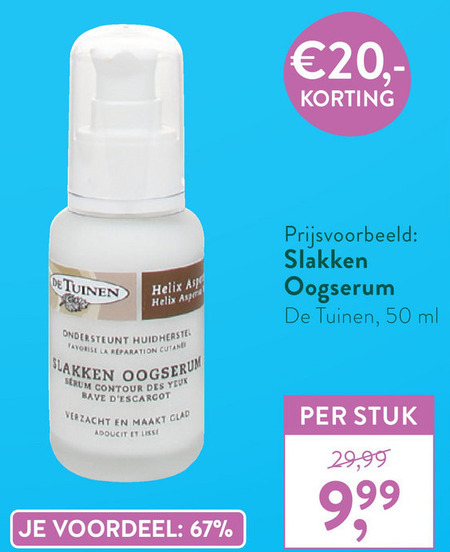 De Tuinen Huismerk   slakkenslijmgel, oogserum folder aanbieding bij  Holland & Barrett - details