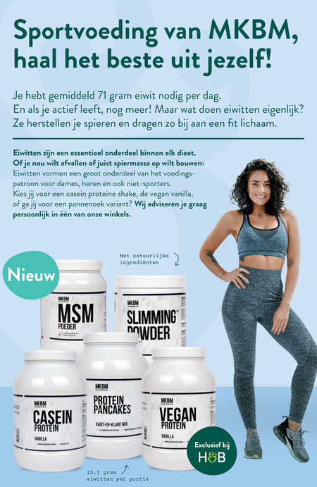 MKBM   sportvoeding folder aanbieding bij  Holland & Barrett - details