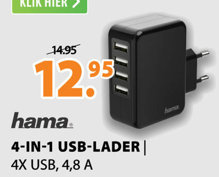 Hama   usb lichtnetadapter folder aanbieding bij  Expert - details