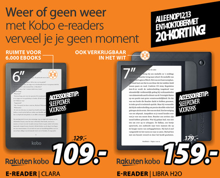 kobo   ebook reader folder aanbieding bij  Expert - details