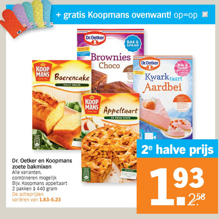 Koopmans   bakmix, cakemix folder aanbieding bij  Albert Heijn - details