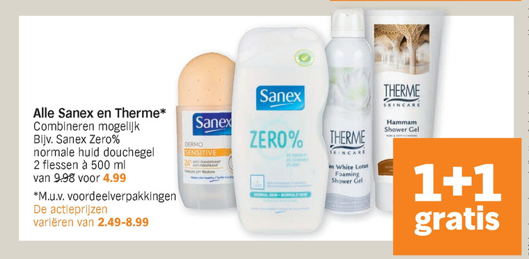 Therme   douchegel, deodorant folder aanbieding bij  Albert Heijn - details