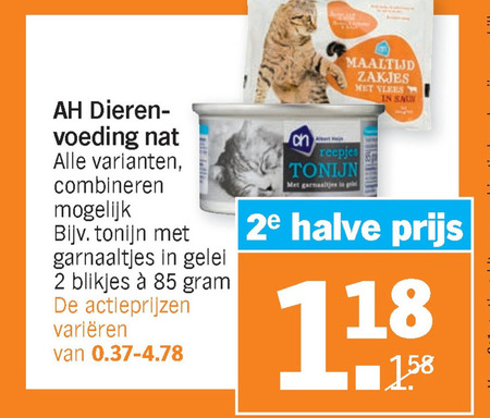 Albert Heijn Huismerk   kattenvoer, hondenvoer folder aanbieding bij  Albert Heijn - details