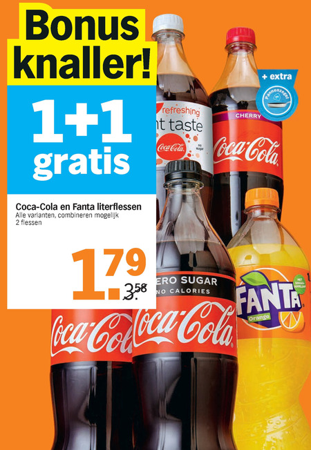 Fanta   cola, frisdrank folder aanbieding bij  Albert Heijn - details