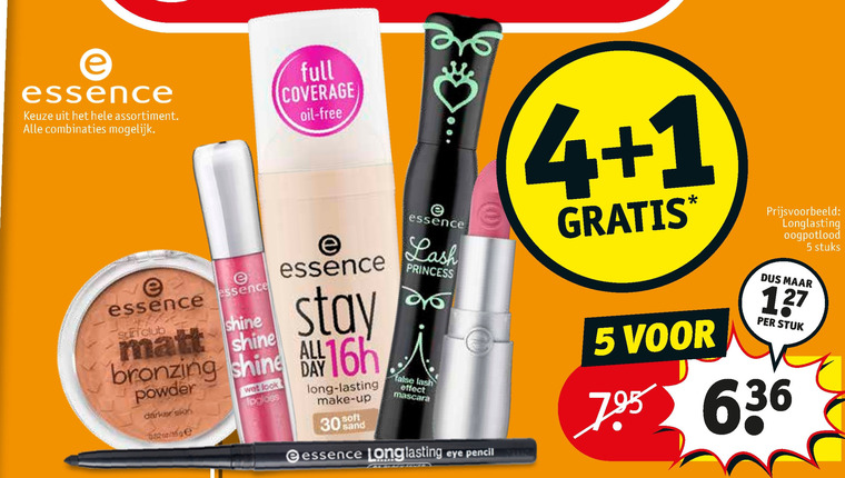 Essence   lipstick, mascara folder aanbieding bij  Kruidvat - details