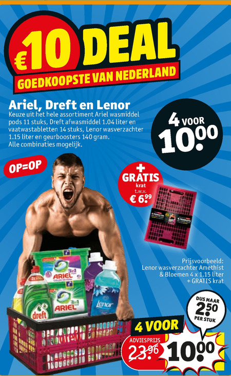 Ariel   wasmiddel, wasverzachter folder aanbieding bij  Kruidvat - details