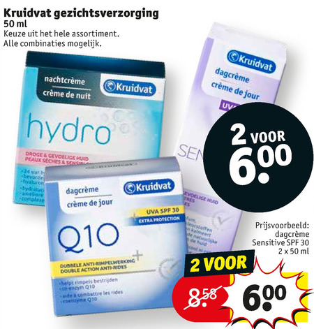 Kruidvat Huismerk   dagcreme, gezichtsverzorging folder aanbieding bij  Kruidvat - details