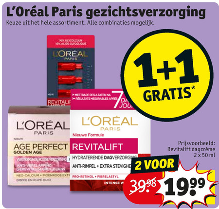 L Oreal   dagcreme, gezichtsverzorging folder aanbieding bij  Kruidvat - details