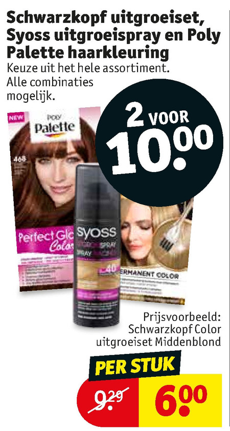 Spoedig gebruiker volleybal Poly Palette haarkleuring folder aanbieding bij Kruidvat - details