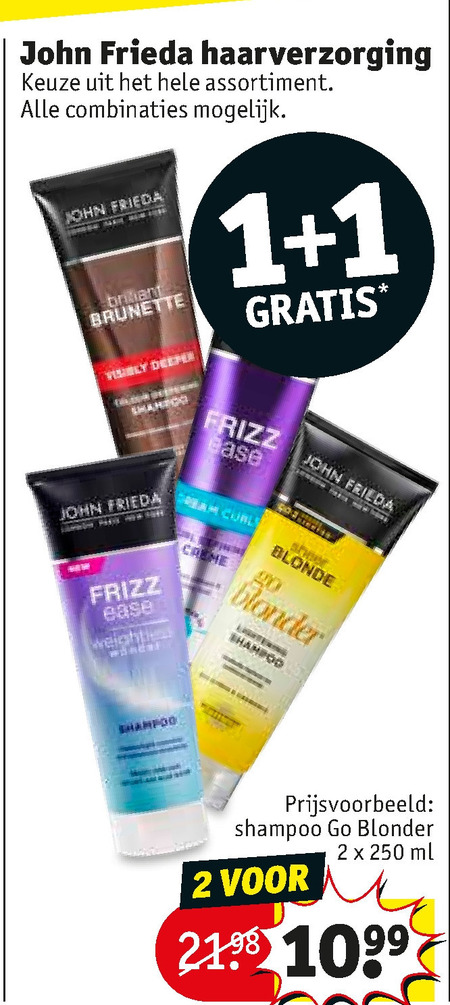 John Frieda   shampoo, conditioner folder aanbieding bij  Kruidvat - details